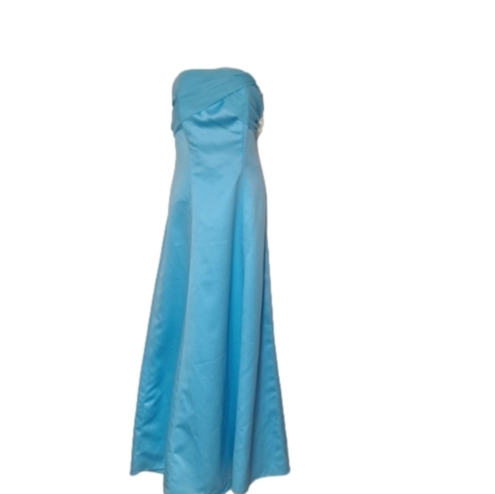 Prom Dress Chiffon Draped Bust Strapless